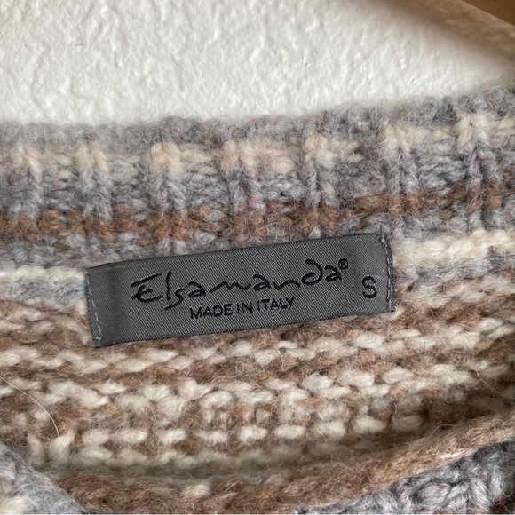 Anthropologie Elsamanda Cable Knit Wool Sweater Size Small - Picture 3 of 4